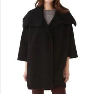 Vince Black Wool Knit Shawl Collar Cardigan Coat 3/4 Sleeve Womens Size Small